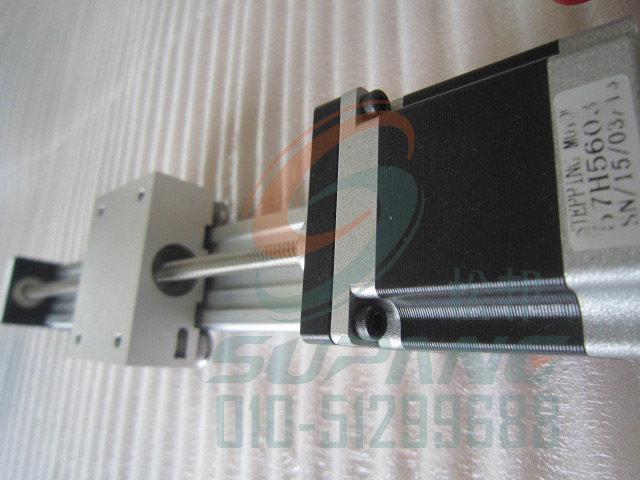 STK t8*8t行丝杆直线滑台模组含42/57步进电机实物图2