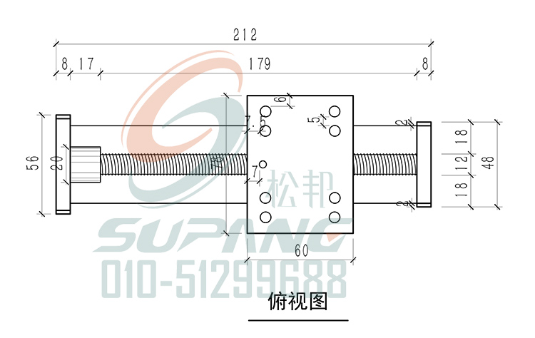 STK电动滑台俯视图