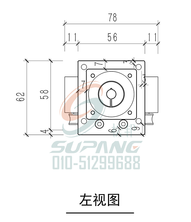 STK电动滑台左视图
