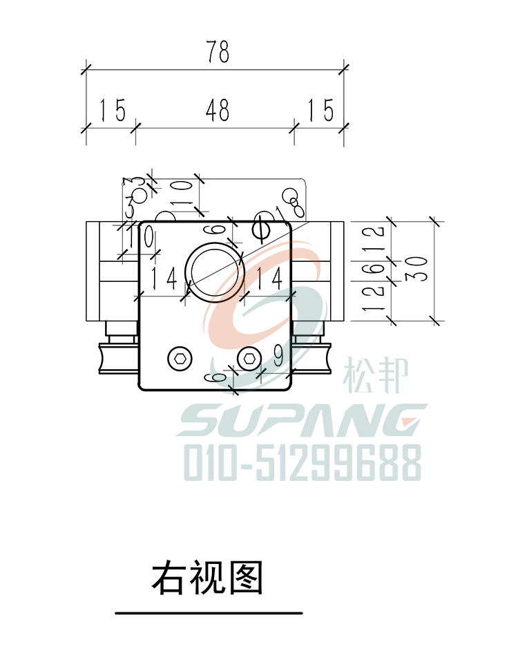 STK电动滑台右视图